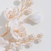 Soulshow 3 Pieces Vintage Pearl Gold Bridal Hair Pins for Women Handmade New Material Polymer Clay Flower Wedding Hair Pins Bridal Hair Accessories