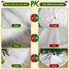 iMucci Christmas Tree Skirt 2023 Update 36 inch Wool Fur White Tree Skirt Small Snowy White Plush Velvet Christmas Tree Skirt Holiday Party Decoration