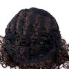 SWACC 12-Inch Short Big Bouffant Curly Wigs for Women Synthetic Heat Resistant Fiber Hair Pieces with Wig Cap (Dark Brown-4#)