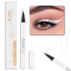 evpct 1Pcs White Waterproof Colored Eyeliner Liquid Eye Liner Set Long Lasiting Ultra-fine Speed Dry Colorful Liquid Eyeliner