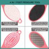 CAREHOOD Foot File Callus Remover - Multi Purpose 4 in 1 Feet Pedicure Tools with Foot Scrubber, Pumice Stone, Foot Rasp and Sand Paper for Home Foot Care (Red Pedicure Foot File)