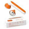 SOICY S40 Metal Ice Roller for Face Under Eye Skin Care Tools for Whole Body Minor Injury Cold CompressIce Face Roller Massager for Migraine Pain with 2 Stainless Steel Replacement Heads Orange