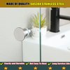 Alise Shower Glass Door Handle,Sliding Shower Doors Knob Pull Hardware Replacement Parts for Bathroom Glass Doors,Solid SUS304 Stainless Steel Brushed Nickel,XLS400DB-LS