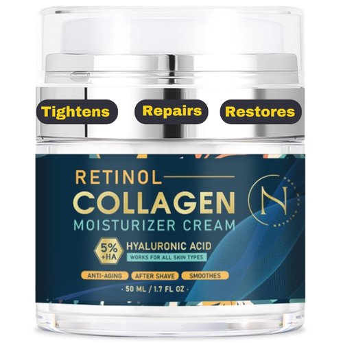 NEYDIAH Collagen Anti-Aging Retinol Face Moisturizer, Collagen Face Cream, 3.4 oz Collagen Cream For Face, Women Men Face Cream, Wrinkles Reduce Collagen Moisturizer, Collagen Cream for Day & Night