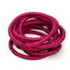 La Tartelette 5 cm Shimmer Elastic Bands Hair Ties Children Rubber Hair Headbands - 20 Pcs (Burgundy)