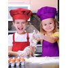 SATINIOR 8 Set Kids Apron and Chef Hat Set Kids Apron with 2 Pockets Adjustable for Boys Girl's Cooking Baking Painting (Multi-Color,S for 2-6 Age)