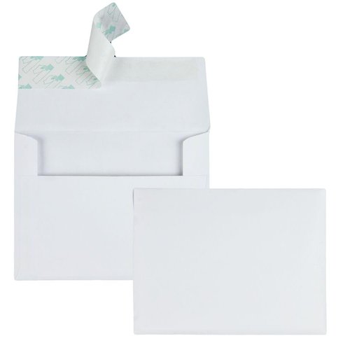 A2 Invitation Envelopes with Self Seal Closure, 4-3/8" x 5-3/4", 24lb White, Quarter Fold Sized Envelopes Ideal for Invitations, Photos, Wedding Announcements, RSVPs and Greeting Cards, 100 per Box (10740)