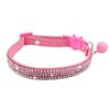 THAIN Basic Adjustable Cat Collar Bling Diamond Breakaway with Bell for Kitten Girl boy (Pink)