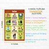 Yoruba Language Foundation Educational Posters for Education of Kids and Toddlers for Teaching and Learning Yoruba Alphabets, Numbers, Body Parts, Clothing and Greetings (Pack of 5-11 x 17 inch)