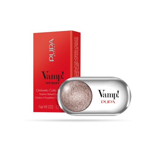 Pupa Milano Vamp! Wet and Dry Baked Eyeshadow - 404 Cold Taupe For Women 0.35 oz Eye Shadow