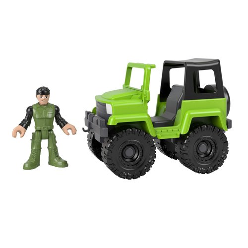 Fisher-Price Imaginext Beach Buggy, Push-Along Vehicle and Character Figure Set for Preschool Kids Ages 3-8 Years