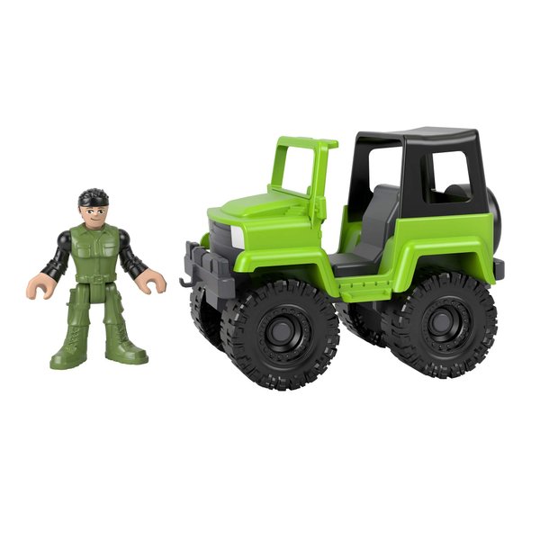 Fisher-Price Imaginext Beach Buggy, Push-Along Vehicle and Character Figure Set for Preschool Kids Ages 3-8 Years