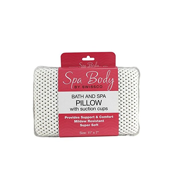 Bath and Spa Pillow W/Suction Cups