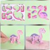 CCINEE 100 Pcs Educational 3D Cartoon Puzzle Toys for Kids,3D Animal Dinosaur Airplane Insect Learning Educational Montessori Toys Paper Puzzle Game for DIY Crafts Birthday Gifts