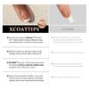BTArtboxnails Soft Gel Nail Tips - XCOATTIPS French Series French Tip Press on Nails, Short Almond Press On Nails, Nude Acrylic Fake Nails Glue On Nails Nail Extension Set
