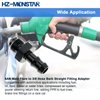HZ-MONSTAR 6AN Male Flare to 3/8“ Hose Barb Straight Fitting Adapter, Aluminum Black Straight Swivel Hose Fitting Fuel Line Adapter on Barbed Pipe Connector Work for Fitting Fuel Line