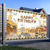 Avezano Construction Birthday Banner Excavator Crane Birthday Party Decorations for Boys Construction Birthday Party Supplies Construction Backdrop for Kids 70.8x43.3 inch