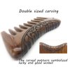 Small Pocket Sized Wooden Comb Hair Detangler for Women Men Kids, Anti Static Handmade Natural Sandlewood Hair Comb Wide Teeth Comb for Curly Hair 2 PCS