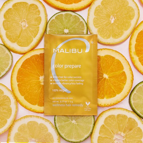 Malibu C Color Prepare Wellness Hair Remedy (12 Packets) - Extends Hair Color Vibrancy & Counteracts Discoloration - Hair Care Remedy for Color Treated Hair