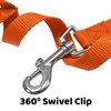 Downtown Pet Supply - Long Dog Leash - Dog Training Leash - Recall & Obedience Dog Training Tools - Nylon - 50 ft - Orange Dog Leash