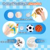 teytoy My First Sports Bag for Baby,Stuffed Plush Playset with Soft Basketball,Baseball,Football,Soccer,Golf Ball,Rugby,Volleyball Baby Birthday Gift Toys for 1 Year Old Boys Girls