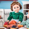 THE QUEEN'S TREASURES 18 Inch Doll Baking Accessories, 7 Piece 18 Copper Look Kitchen Pots, Pans, Tea Kettle, Plus Roast Chicken, Compatible with American Girl Dolls Kitchens & Furniture
