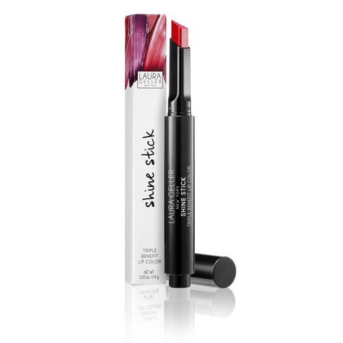 LAURA GELLER NEW YORK Shine Stick Triple-Benefit Lip Color with Lipstick, Lip Gloss and Lip Balm Effect - Long Lasting, Moisturizing, High Shine and Pigmented 3-in-1 Lip Color, Radian Red