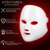 Betgod Led Red Light Therapy for Face, 7 Color Facial Mask Blue Red for Face Facial Skin Care(White)