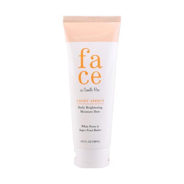 Camille Rose Light Affect Daily Brightening Moisture Dew Face Moisturizer, with Aloe Vera and Shea Butter for all Skin Types, 4 fl oz
