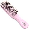 GIORGIO Hair Brush for Men and Women, Gentle Mini Hair Detangler Brush, Dual Length Bristles, Scalp Massager, Travel Detangling Brush, All Hair Types, Pink