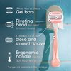 Gillette Venus ComfortGlide Razors for Women, 1 Venus Razor, 4 Razor Blade Refills, White Tea Scented Gel Bars