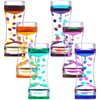 OSDUE 6 Pcs Liquid Motion Bubbler Timer, Oil Hourglass Liquid Sensory Calming Toy, Office Desk Toys Novelty Toys Fidget Toys for Kids and Adults Stress Relief and Anxiety Fidget Water Timers