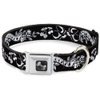 Buckle-Down Dog Collar Seatbelt Buckle Lucky Black White 15 to 26 Inches 1.0 Inch Wide, Multi Color (DC-W31216-L)