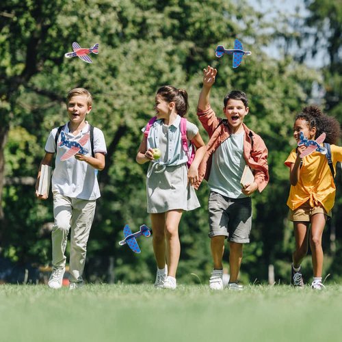 Defemim 32 Pack Glider Planes for Kids,Foam Glider Plane Toy,Foam Gliders Planes Toys for Kids,16 Designs,for Boys and Girls Birthday Party Favors,Classroom Prizes,party favors kids