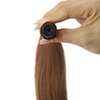 Full Shine 22 Inch Genius Weft Hair Extensions Hand Tied Weft Human Hair Copper Human Hair Weft Extension Remy Hair Copper Auburn #330 Silky Straight Remy Hair Weft Extensions Silky Hair 60G