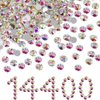 Beadsland Flatback Rhinestones Bulk,14400pcs AB Crystal Rhinestones for Nails Crafts Clothes DIY Decoration, Crystal AB, SS16, 3.8-4.0mm