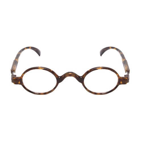 Calabria R314/R501S Vintage Retro Metal Reading Glasses +4.00 Blonde Tortoise Men Women Professor Round Single Power Readers