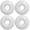 Set of 4 Skateboard Wheels Blank 52mm White