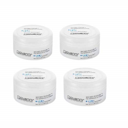 Giovanni Wicked Texture Styling Pomade - Eco Chic Wax Hair Gel, 2 Ounce (Pack of 4)