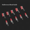 10 Pcs Halloween 3D Nail Charms 3D Alloy Nail Art Charms Blood Knife Nail Charms Metal Nail Supplies Nail Rhinestone Design Jewelry Decor Halloween Nail for Women DIY Nail Accessories