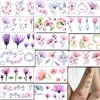 Tazimi 16 Sheets X-Ray Flower Temporary Tattoos for Women, Xray Watercolor Rose Lily Flower Tattoos Arm Fake Flower Tattoo Stickers Body Art Waterproof Tattoo Stickers