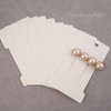 Framendino, 100 Pack Hair Clip Display Cards Rectangular Hair Bow Holder Cards, White Cardboard Barrettes Jewelry Display Holder for Hair Accessories Display Organizing