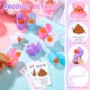 HyDren 12 Sets Funny Positive Poo Gifts Mini Gag Toilet Toys Support Cards with Bags for Christmas Employees Appreciation Party Favors White Elephant Gifts Adults Stress Relief Poop Bulk