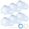 6 Pieces Cloud Balloons,White Cloud Foil Balloons,Cloud Balloons Baby Shower,Cute Cloud Shaped Balloons for Boys Girls Baby Shower Themed Party Birthday Party Wedding Decorations Supplies