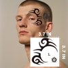 10-Pack Tribal Face Tattoo Temporary Stickers for Halloween, 3.7 x 3.7 Inch Black Tribal Temporary Tattoos for Men, Women and Kids