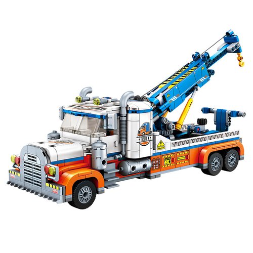 CALMDR City Crane Construction Vehicles Building Block Set, 781 Pcs Compatible with Lego Set，City Tow Truck and Trailer, Playset for Boys and Girls Ages 6+