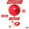 KatchOn, Big Metallic Red Balloons - 22 Inch, Pack of 6 | 360 Degree 4D Sphere Red Metallic Balloons for Red Party Decorations | Red Chrome Balloons, Red Foil Balloons for Red Birthday Decorations
