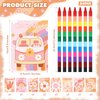 Funrous 24 Pcs Hippie Boho Coloring Books with 24 Stacking Crayons Set Stay Groovy Mini Drawing Book Peace Sign Hippie Bus Daisy Rainbow Activity Book Gifts for Groovy Birthday Party Favors Supplies