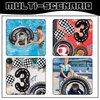 Race Car Balloons Race Car Birthday Party Supplies Tire Wheel Balloons Birthday Party Supplies Foil Number 3 Checkered Tire Balloon Arch Garland Kit Cars Wheels Party Favors Decorations