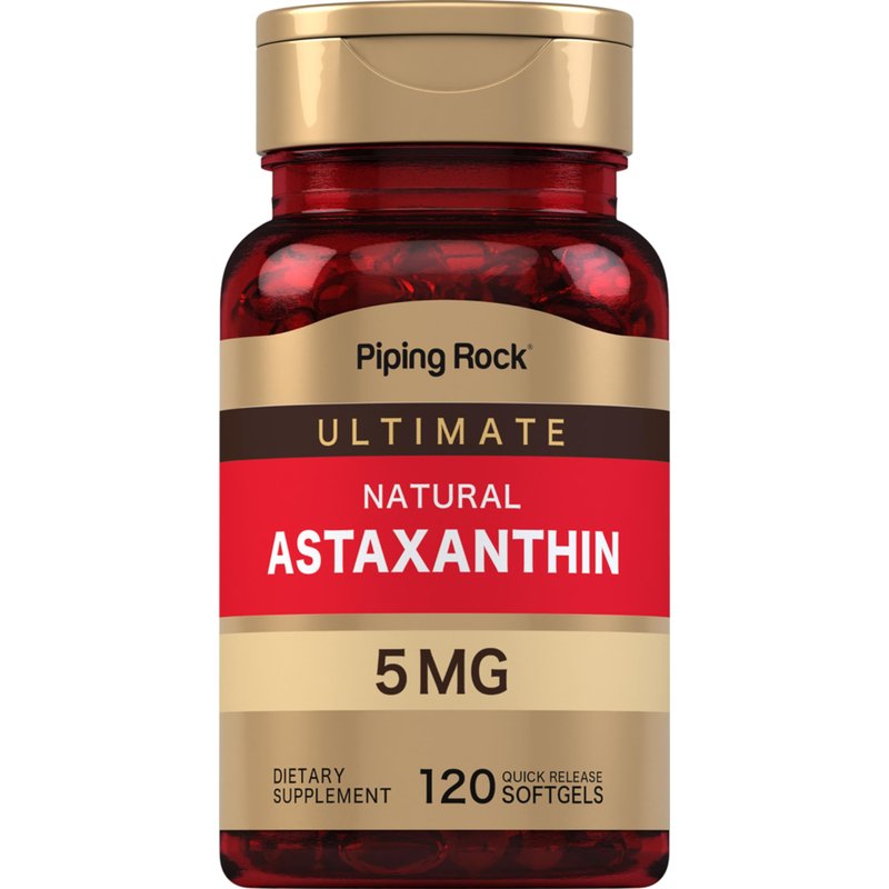 Piping Rock Astaxanthin Supplement 5mg | 120 Softgel Capsules | from Haematococcus Pluvialis Alga...